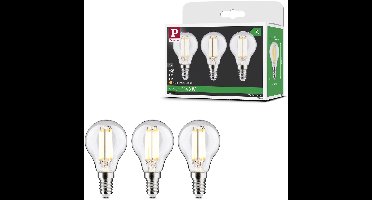 Eco-Line Filament 230 V LED-kogellamp E14 Set van 3 82mm 525lm 2,5W 3000K Helder