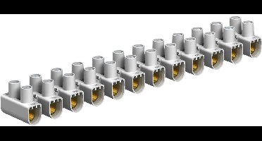 OBO Bettermann 2056550 78 CE WS Kroonsteenstrip Flexibel: 16-16 mm² Massief: 16-16 mm² Aantal polen: 12 1 stuk(s) Wit