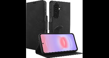 Just in Case hoesje geschikt voor Samsung Galaxy A27 Hoesje met Pasjeshouder - Premium Bookcase - Zwart