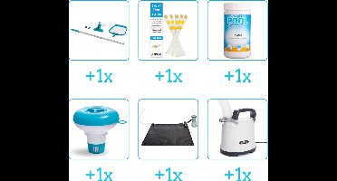 Zwembad Accessoirepakket voor Intex Rectangular Frame Zwembad - 450x220x84 cm - Rechthoekig - Met filterpomp - Intex - 28274GN - 6-delig