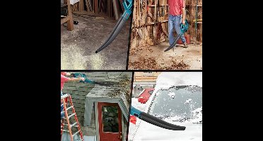 Bladblazer - Bladzuiger - Tuingereedschap - Elektrische - 4500W - 46000rpm Draadloze Blad- en Sneeuwblazer - 6 Snelheden - Met 2 Batterijen en EU Plug