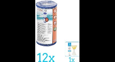 Bestway - Flowclear - Filtercartridge Type I - Volumebundel - Filter - 12-delig