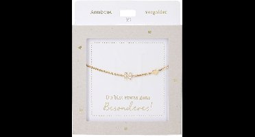 Depesche armband goud met N-hanger en hartje - vriendschapssieraad.