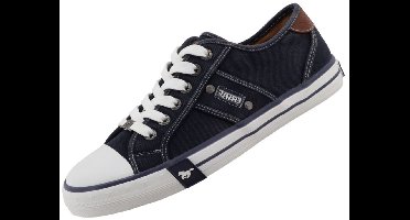 Mustang heren sneaker van canvas blauw