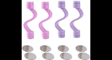 Store_9 - Magnetische wasmachinedeurstoppers - Voorkom deurbotsingen - Roze en paars - Ideaal voor wasmachines - Set van 4 - Geschikt voor de meest...