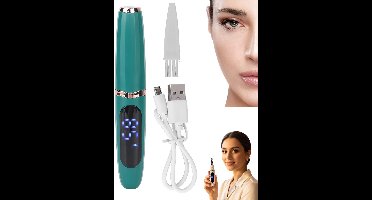 Elektrische wimperkruller, verwarmde Wimpertang met LED-display, 3 temperatuurinstellingen en USB-oplaadbaar, voor een natuurlijke, langdurige krul, make-uptool & cadeau voor vrouwen, Groen