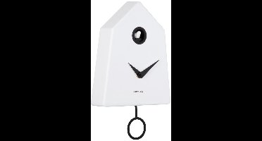 Karlsson Wandklok Grafico Cuckoo - Wit - 7.4x21.5x35.5cm - Wandklok Modern