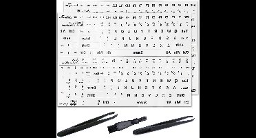 Vervangende Zwarte Stickers voor Standaard Toetsenborden en Laptops - Matte, Niet-Transparant, Geschikt voor US-Layout