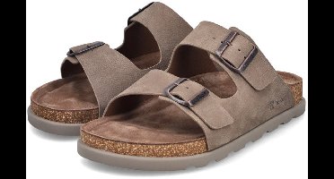 Rieker heren muiltjes slipper leer breed 25590-25 bruin