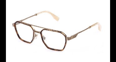 Police VPLQ76Z Oro grigio lucido 55/19/150 MAN Brilmonturen