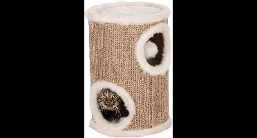 Core® Krabton - Krabpaal - Krabton voor Katten- Taupe/Crème - 34cm x 34cm x 50cm