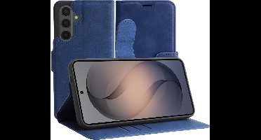 Just in Case hoesje geschikt voor Samsung Galaxy S26 Hoesje met Pasjeshouder - Premium Bookcase - Blauw
