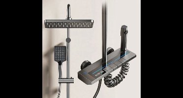 Doucheset – Regendouche – Douchekop – Douchesysteem – Douchekraan – Hoogwaardig Luchtvaartaluminium – Digitale Temperatuurdisplay Met LED
