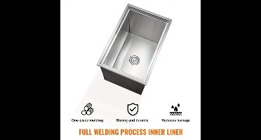 IJsbox – Koelbox – Koelbak – Thermobox – Ijskoeler – RVS – 40,9 Qt – Schuifdeksel – Afvoersysteem – Geen Stroom Nodig