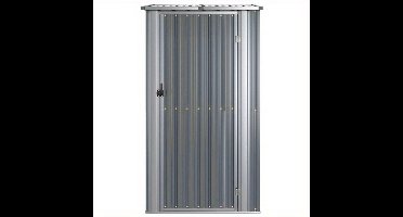 Tuinschuur – Tuinhuisje – Tuinberging – Tuinopslag – Schuur – Grijs – Gegalvaniseerd Staal – 118,5x97x209,5 cm – Stevig en Mobiel