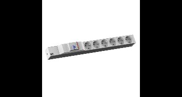 BACHMANN 19 1U 6xUTE 1xFI voeding 2,0m CEE7/7