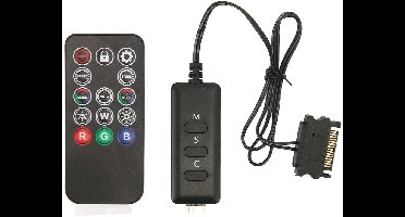 SPHProducts PC Fans Controller Kit - Draadloze Controller - Verstelbaar - 5V 3PIN - RGB Verlichting - Geschikt voor PC - Compact