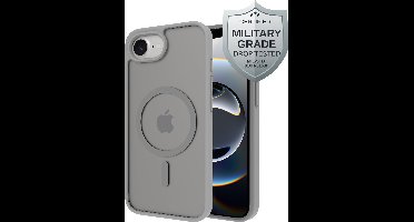 Just in Case hoesje geschikt voor iPhone 17e / 16e Hoesje geschikt voor MagSafe - Military Grade Backcover - Grijs