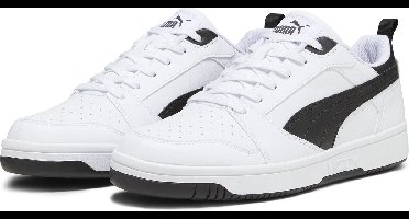 PUMA Rebound v6 Low Unisex Sneakers - Puma White-Puma Black-Puma Black