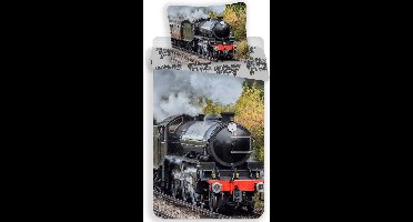 Dekbedovertrek Stoom locomotief 140 x 200 cm 70 x 90 cm - 100% katoen