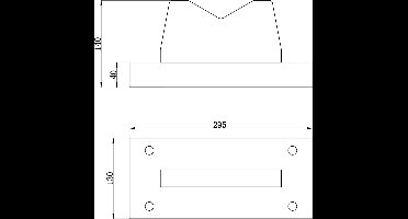 Persblok V-blok 75 t 295 x 130 x 140 mm persen MW Tools PBL75T