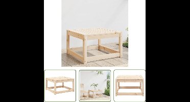 vidaXL - Tuinvoetenbank - massief - grenenhout