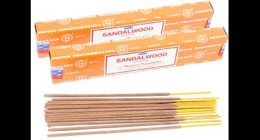 Satya Nag Champa wierrook stokjes Sandelhout geur - 24x - Lichaam in balans - Meditatie - staafjes van 22 cm