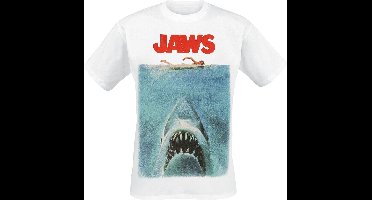 Jaws Poster Heren T-shirt - wit - XL