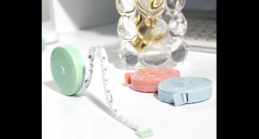 New Age Devi - Meetlint Lichaam - Lintmeter - Rolmeter - voor al je Klussen, Hobby en Knutselen, Sport en Kleding - Uitrolbaar tot 1.5 Meter - Groen