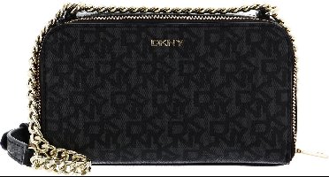 DKNY Schoudertas Avondtas Felicia Double Zip Crossbody BK Logo - BK Zwart Veelkleurig