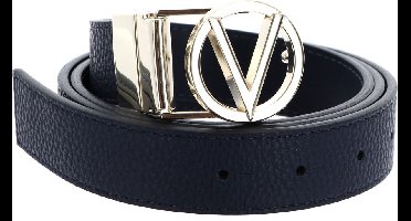 VALENTINO Riem Roof Plaque Buckle Belt W115 Blu / Oro Blauw