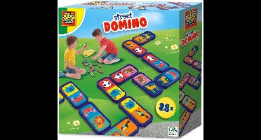 SES - Street domino - 28 stenen - met stickers - in handige bewaartas