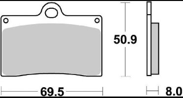 remblok sbs voor motor ducati 916 916 1994 tot 1996 566hf nieuw