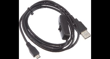 USB naar USB Micro B kabel met schakelaar - USB2.0 - 1,5 meter