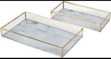 Boltze - tray - set Franziska RVS - goudkleurig
