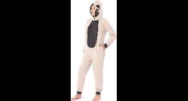 Ladeheid Meisjes Overal slapen Pyjama - met Capuchon - Lange mouwen - Lange broek - Katoen - LA-LA40-233-PJ - Beige Mop - 170