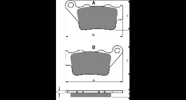 Plaquette de frein Gold Fren pour Moto Ducati 1000 Sport Classic Biposto Europe 2006 à 2008 ARD Neuf