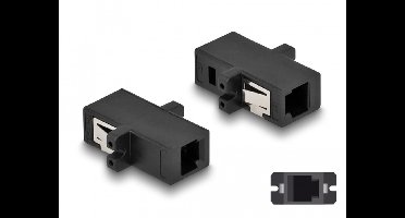 Optische vezelkoppeling Mtrj vrouwelijk naar mtrj vrouwelijk zwart