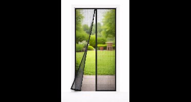 HEM Magnetisch Vliegengordijn Zwart – 2-Delige Insectendeur Met Magneten – Eenvoudige Installatie – 210 x 100 cm