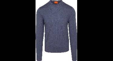 Suitable Merino Pullover Denim Blauw - Maat L - Heren - Sweater