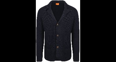 Suitable Cardigan Button Aaron Donkerblauw (navy) - Maat XXL - Heren - Vest met rits voor Mannen