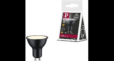 Paulmann Standaard LED Spot GU10 - 230V - Dimbaar - 750 lm - 8W - 2700K Warmwit - Zwart Mat
