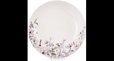 Diep Bord Porselein Bloemen LOUKA 20,5 cm - Soepbord - Diepe Borden - Pastabord