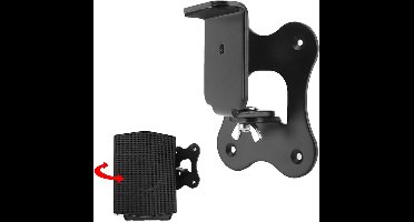 Allecta - Wandsteunen voor thuiswerk - Verstelbare beugels - Ruimtebesparend - Stabiele ondersteuning - Geschikt voor laptops - Zwart - 1 stuk