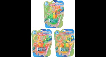 Eddy Toys Bellenblaas Set 7-Delig - Bubble Wand with Solution voor Kinderen - Bellenblaas met Vloeistof Inclusief Stok en Schaal - Bellenblaas Staaf In Diverse Vormen
