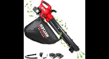 Accu Bladzuiger – Bladblazer – Bladzuiger – Tuinblazer – Blazen en Zuigen – 40V Li-Ion Draadloos – 45 Liter Opvangzak