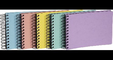 Exacompta 6x Fotoalbum met spiraal, 50 blz - Formaat 23x16cm - AQUAREL - Geassorteerd - 16560E