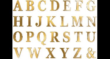Zelfklevende Letters A t/m Z - Goud