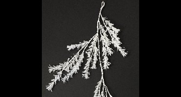 Kunstmatige wintertak decoratie vorst winterdecoratie wit 124cm