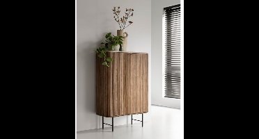 DTP Home Kast Lagoon 2 deurs teakhout en mortex – 130x40x90 cm